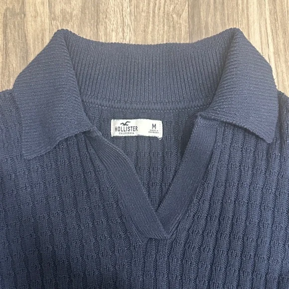 Hollister Easy Stitchy Polo Sweater - Picture 7 of 10